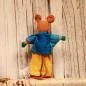 Preview: Stofftier Maus mit gelber Hose